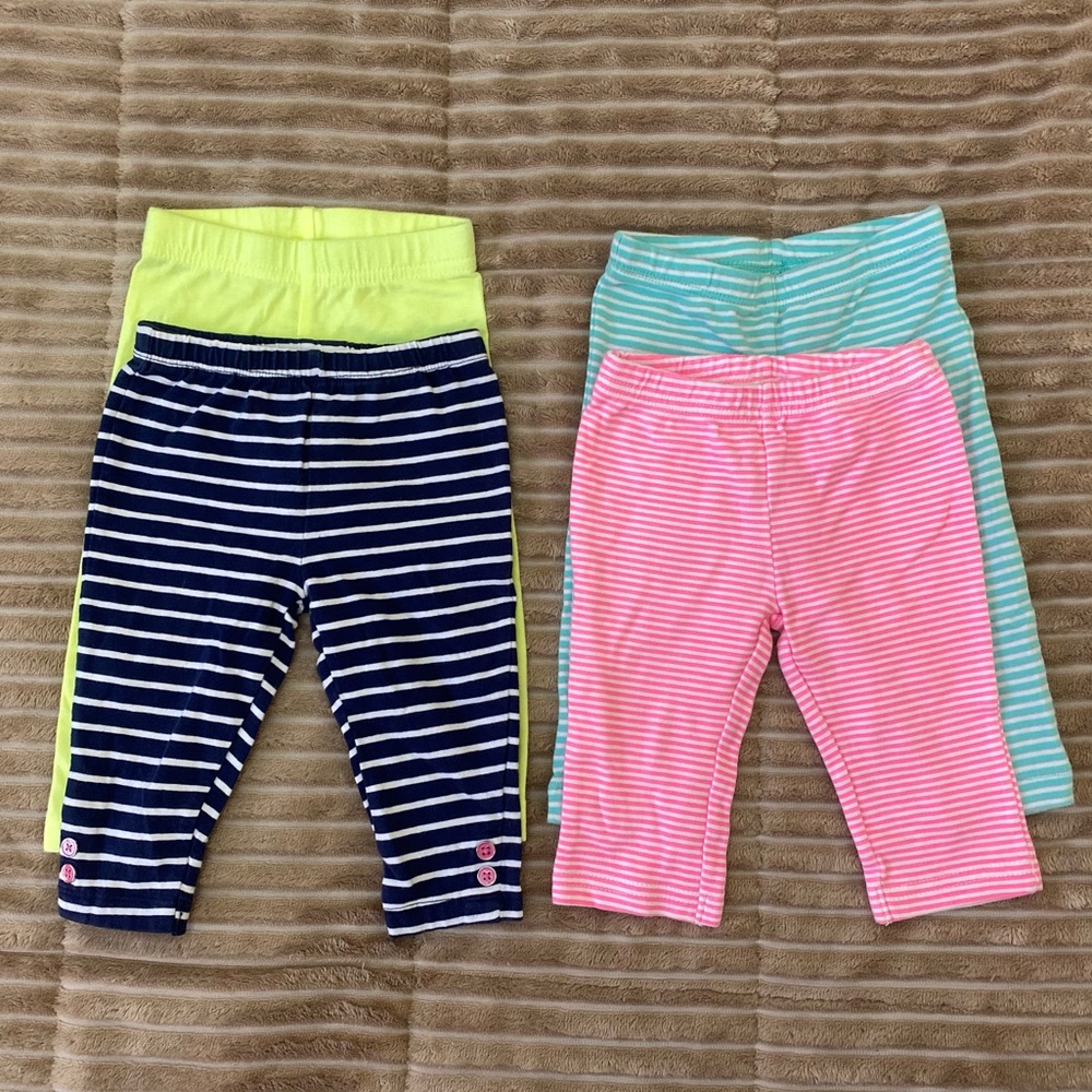 Carter’s bundle of 4 baby pants size 6 months